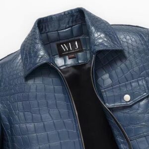 Ocean Blue Crocodile Jacket