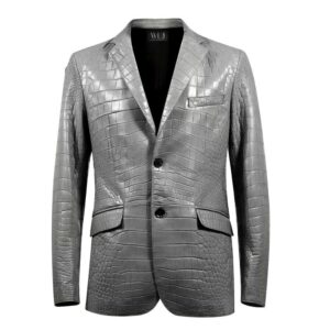 Men’s Grey Alligator Blazer