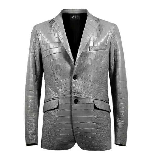 Men’s Grey Alligator Blazer