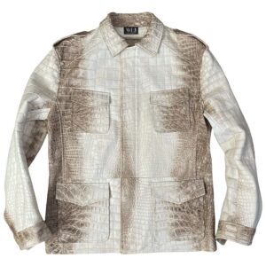 Men Crocodile Leather Shirt