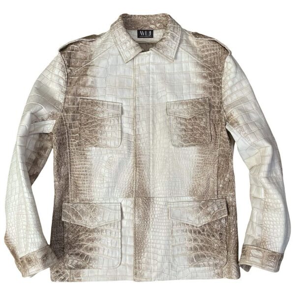 Men Crocodile Leather Shirt