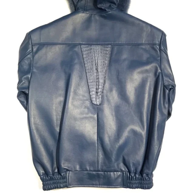 Men's Bomber Jacket With Fox Hood - Image 2
