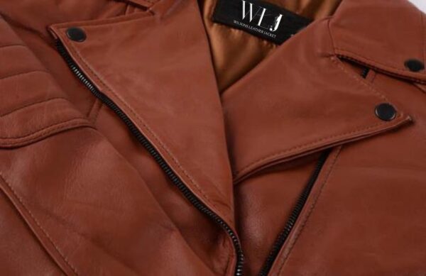 Versatile Leather Biker Jacket - Image 5