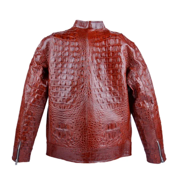 Old Money Crocodile Jacket (Light Brown) - Image 2