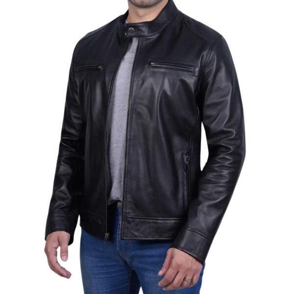 Racer Leather Jacket - Image 2