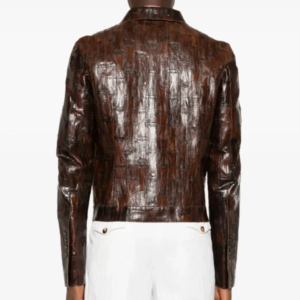 Regular Fit Crocodile-patterned jacket - Image 2