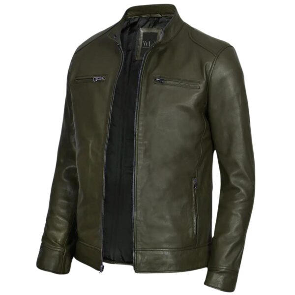 Wilson's Military Green Leather Jacket - Image 2