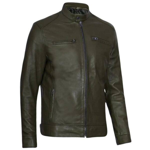 Wilson's Military Green Leather Jacket - Image 3