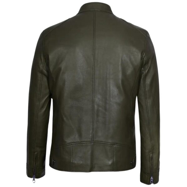 Wilson's Military Green Leather Jacket - Image 4