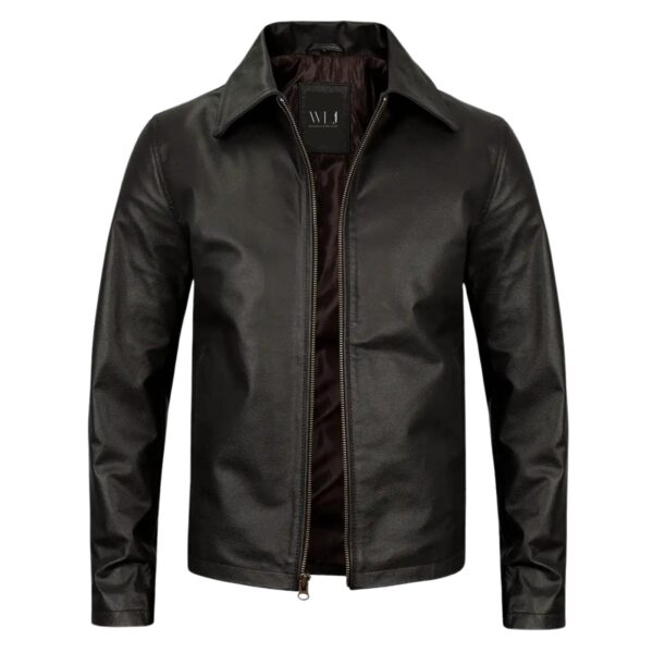 Vintage-Inspired Lambskin Leather Jacket for Men