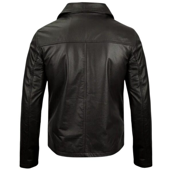Vintage-Inspired Lambskin Leather Jacket for Men - Image 4