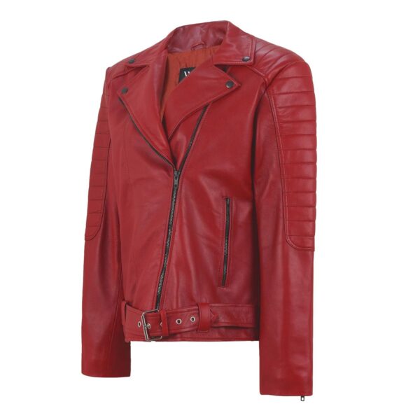 Versatile Leather Biker Jacket - Image 3