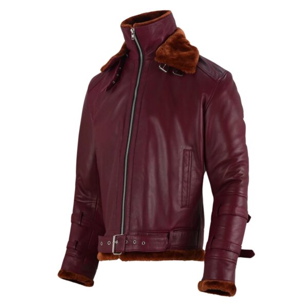 Sheepskin Jacket With Faux Shearling Fur - Image 8