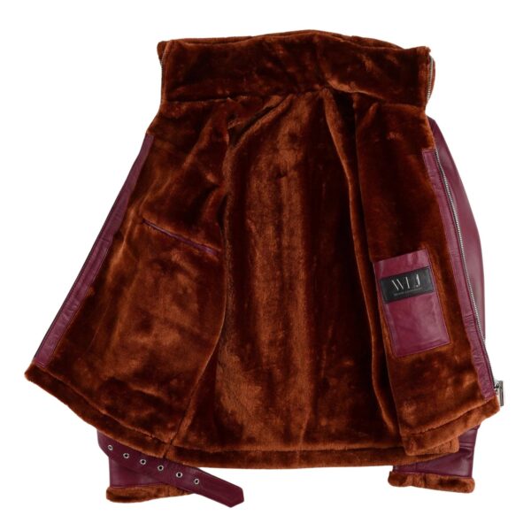 Sheepskin Jacket With Faux Shearling Fur - Image 3