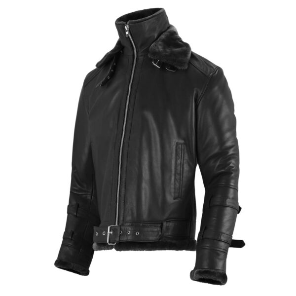 Sheepskin Jacket With Faux Shearling Fur - Image 4