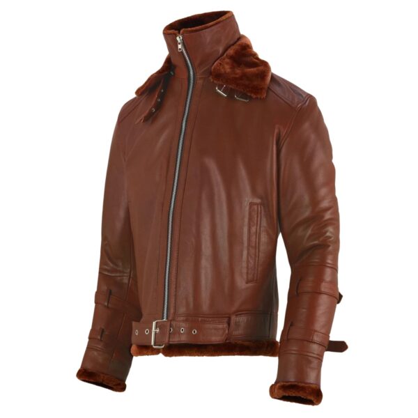 Sheepskin Jacket With Faux Shearling Fur - Image 6