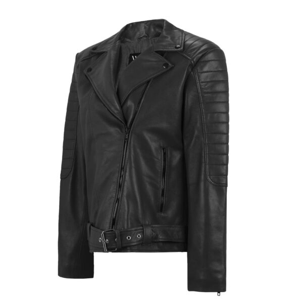 Versatile Leather Biker Jacket - Image 2