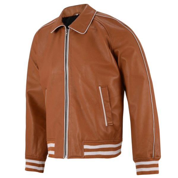 Loyola Varsity Bomber Leather Jacket - Image 3