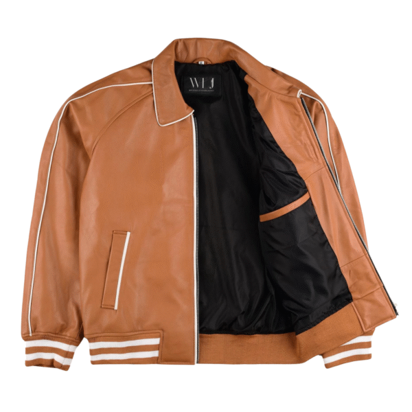 Loyola Varsity Bomber Leather Jacket - Image 2