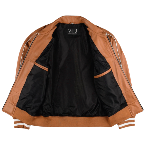 Loyola Varsity Bomber Leather Jacket - Image 4