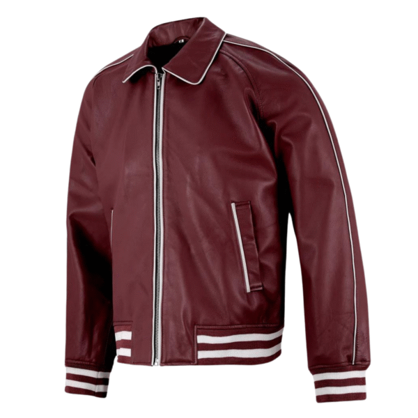 Loyola Varsity Bomber Leather Jacket - Image 7