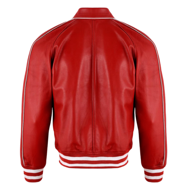 Loyola Varsity Bomber Leather Jacket - Image 8