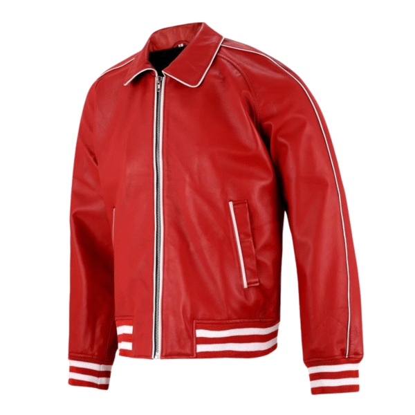Loyola Varsity Bomber Leather Jacket - Image 9