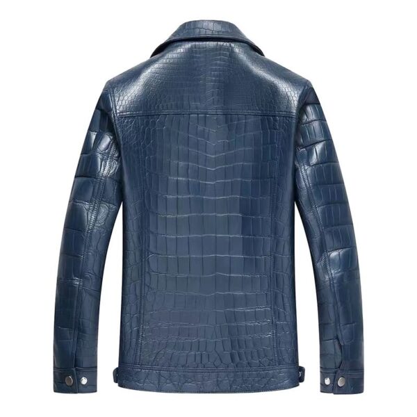 Ocean Blue Crocodile Jacket - Image 4