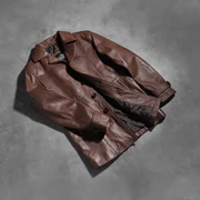 Vincent Alley Brown Leather Jacket By Wilson - Image 3