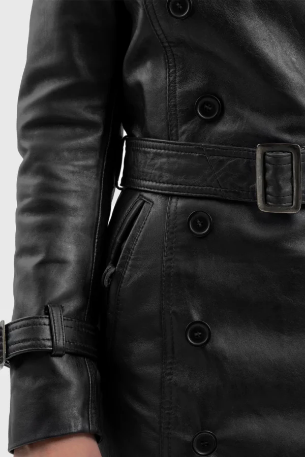 Olivia Womens Fashion Leather Jacket - Image 3